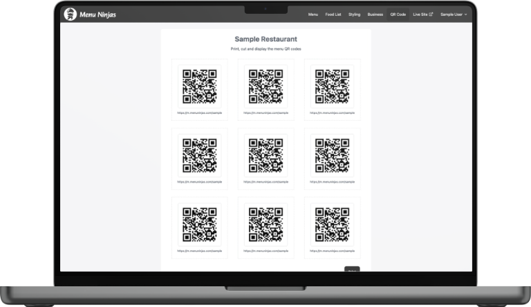Print QR codes