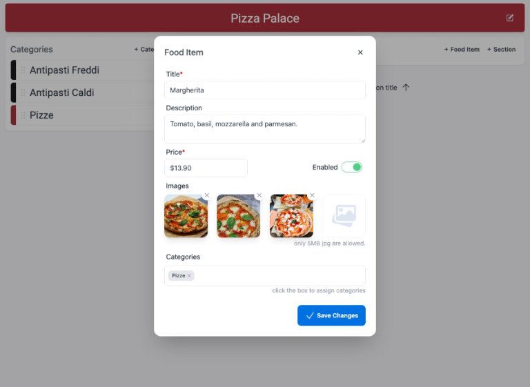 Add Food Items