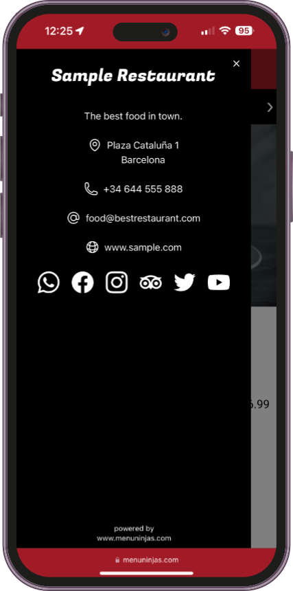 Menu info